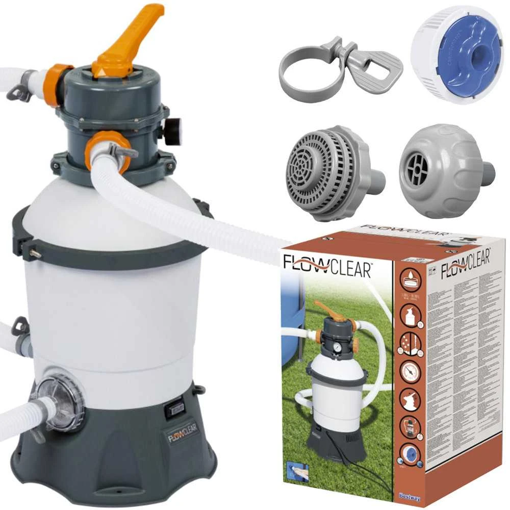 „Bestway“ smėlio baseino siurblys 3596 l/h, skirtas filtravimo rutuliams 58515