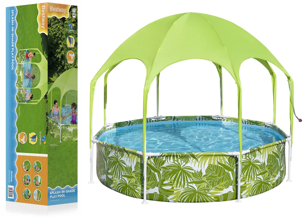 Sodo baseinas vaikams Bestway, 244 x 51 cm, žalias