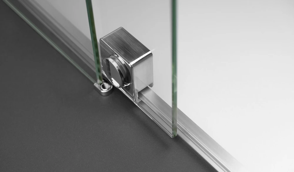 Stačiakampė dušo kabina Deante Prizma, 100x80 cm, Brushed steel