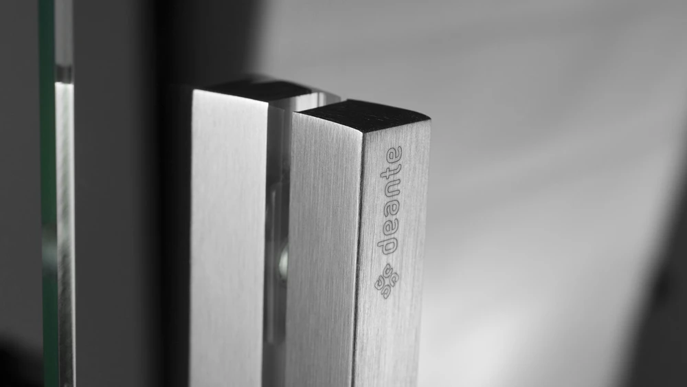 Stačiakampė dušo kabina Deante Prizma, 120x90 cm, Brushed steel