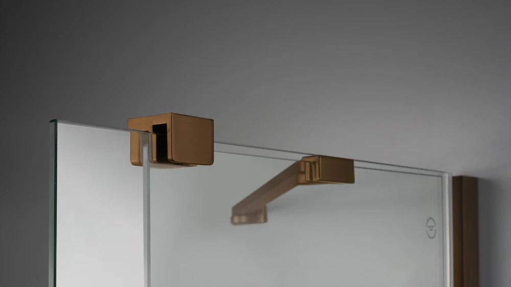 Stačiakampė dušo kabina Deante Prizma, 120x90 cm, Brushed bronze
