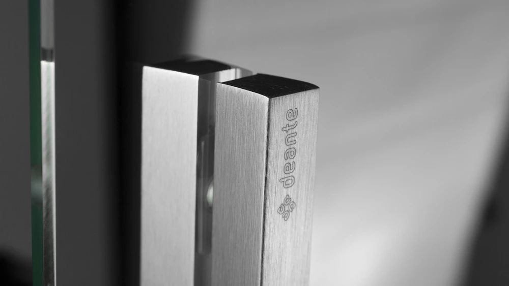 Stačiakampė dušo kabina Deante Prizma, 140x70 cm, Brushed steel