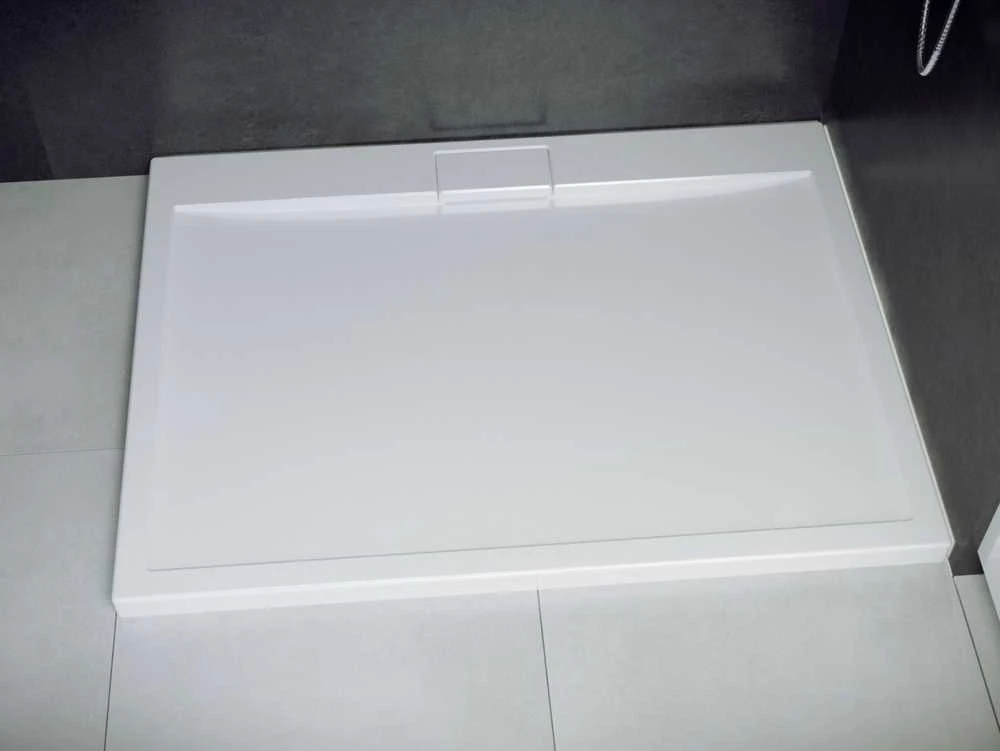 Stačiakampis dušo padėklas Besco Axim UltraSlim, 100 x 80 x 4,5 cm