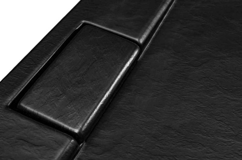 Stačiakampis dušo padėklas Besco Axim UltraSlim Stone Effect New, 100 x 80 x 4,5 cm