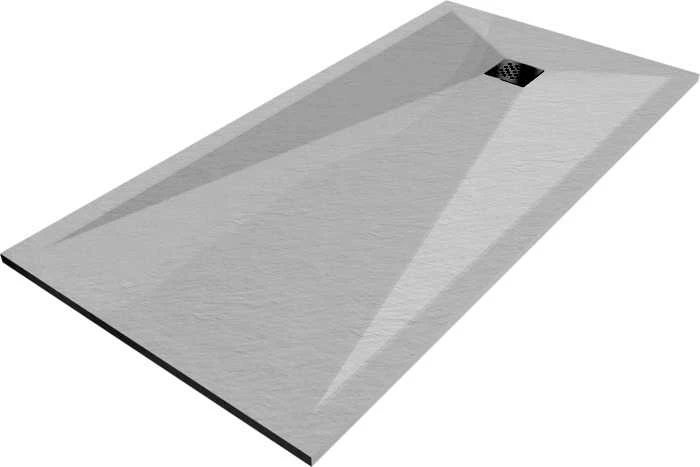 Stačiakampis dušo padėklas Mexen Stone+ su sifonu, Baltas, 160x80 cm