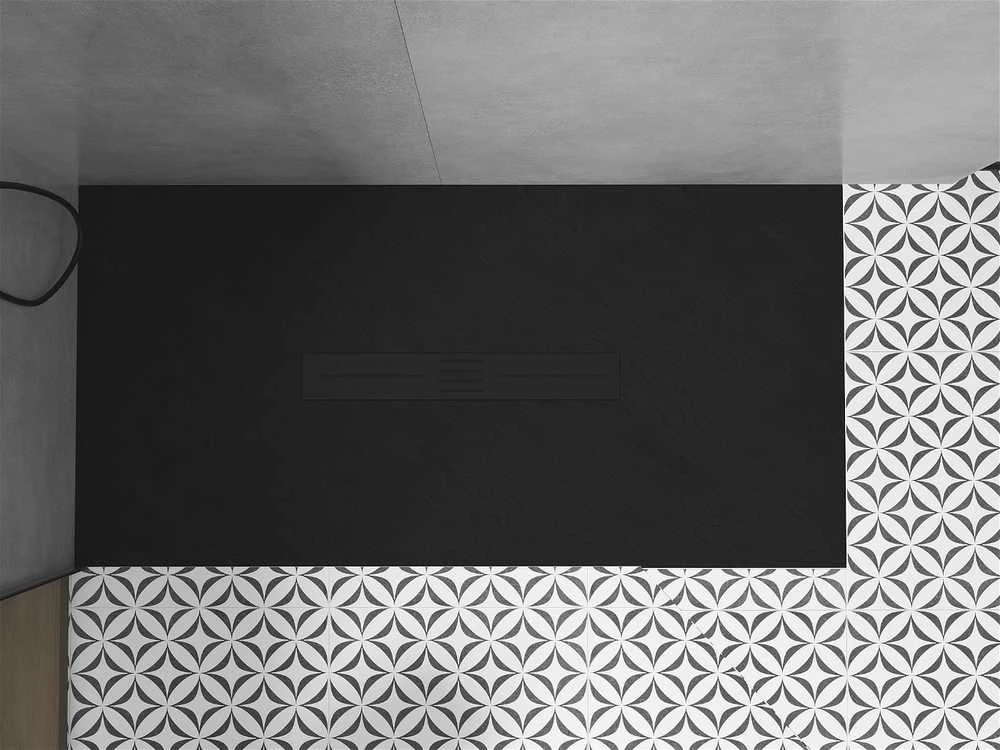Stačiakampis dušo padėklas Mexen Toro SMC su sifonu, 180 x 70 cm, Juodas+Juodas
