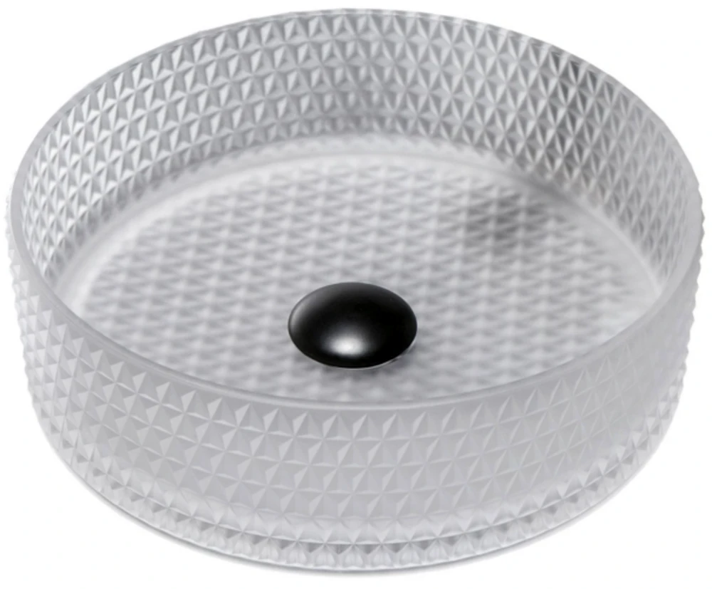 Stiklinis praustuvas Mexen Aura, Transparent matt