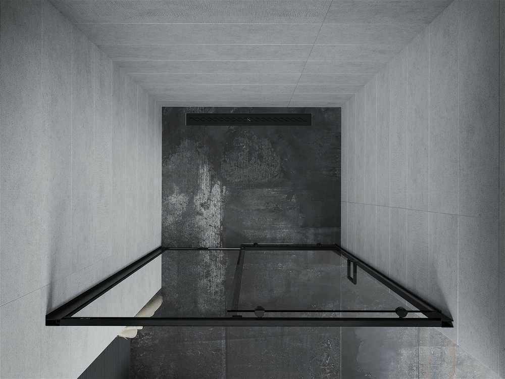 Stumdomos dušo durys Mexen Apia, Juodas, 125 cm