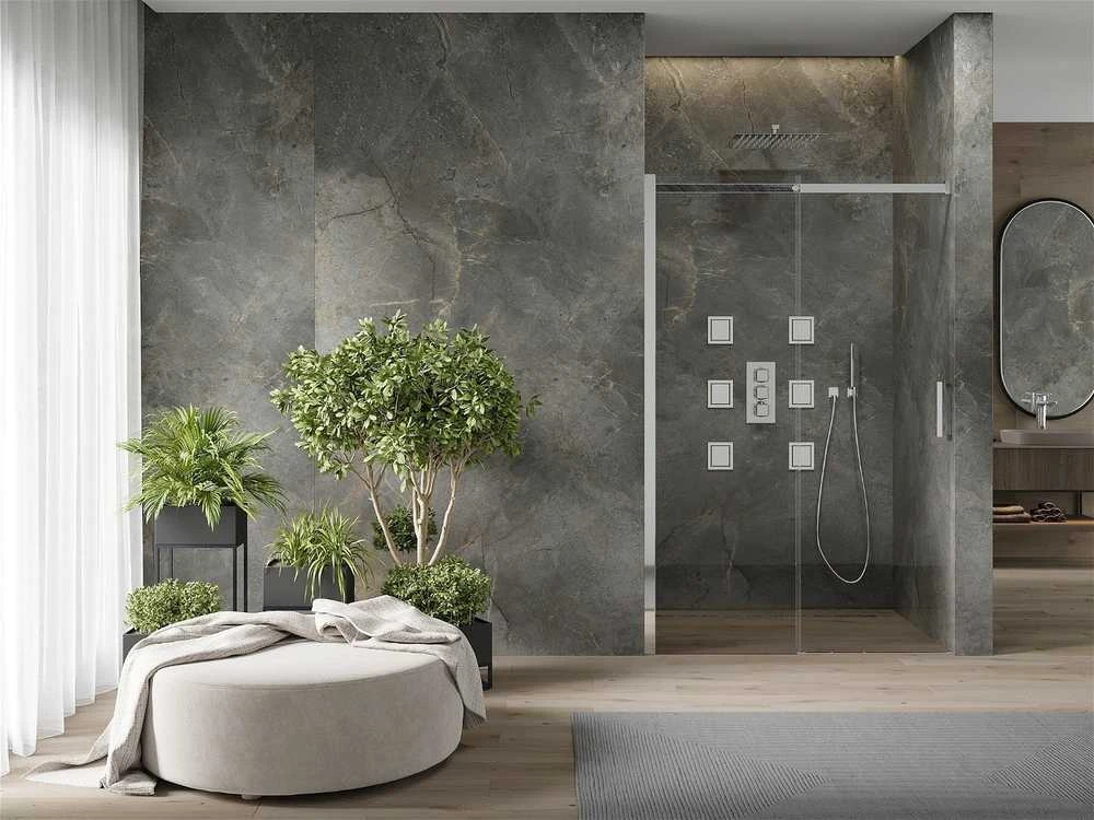 Stumdomos dušo durys Mexen Omega, Chrome, 130 cm