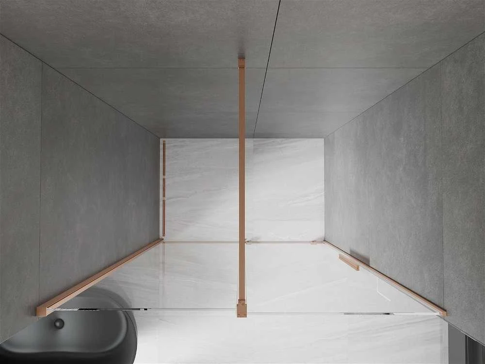 Stumdomos dušo durys Mexen Velar, Brushed copper, 120 cm