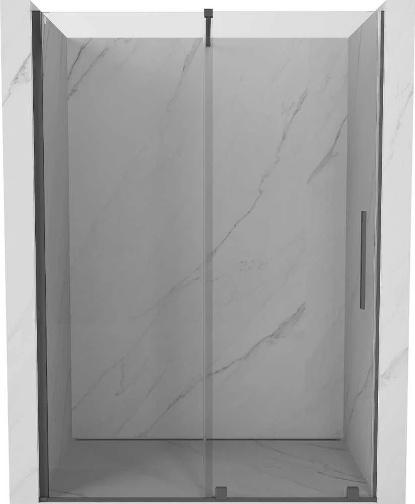 Stumdomos dušo durys Mexen Velar, Brushed gun pilka, 120 cm