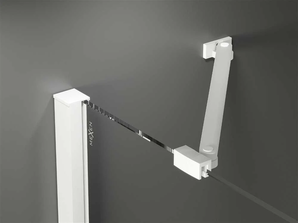 Stumdomos dušo durys Mexen Velar DUO, Baltas, 160 cm