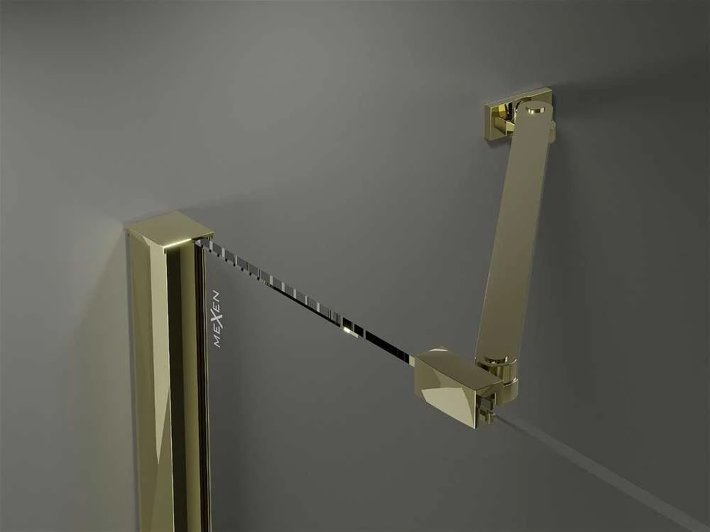 Stumdomos dušo durys Mexen Velar DUO, Gold, 140 cm