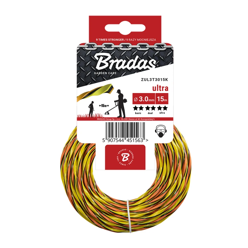 Trimerio valas Bradas ULTRA L3 twist, 2.0 mm x 15m