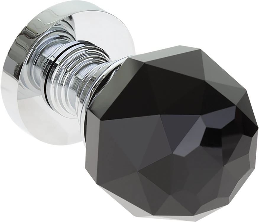 Vidaus durų rankena Kuchinox Knob Crystal, KTK_09NB, Chrome/Juodas