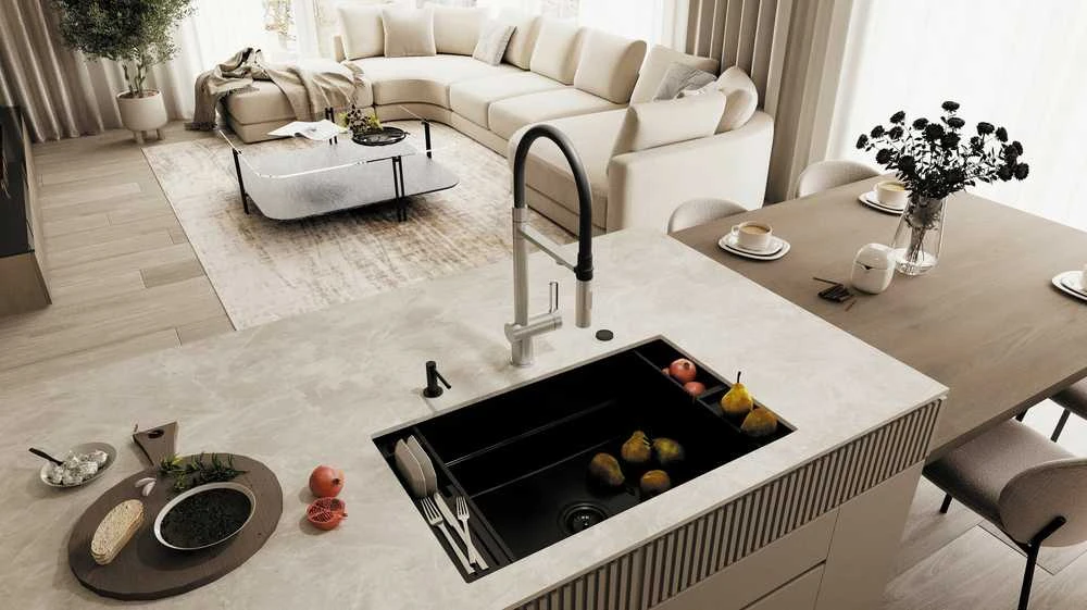 Virtuvinis maišytuvas Deante Magnetic su pajungimu vandens filtrui, BRM_F75M, Brushed steel