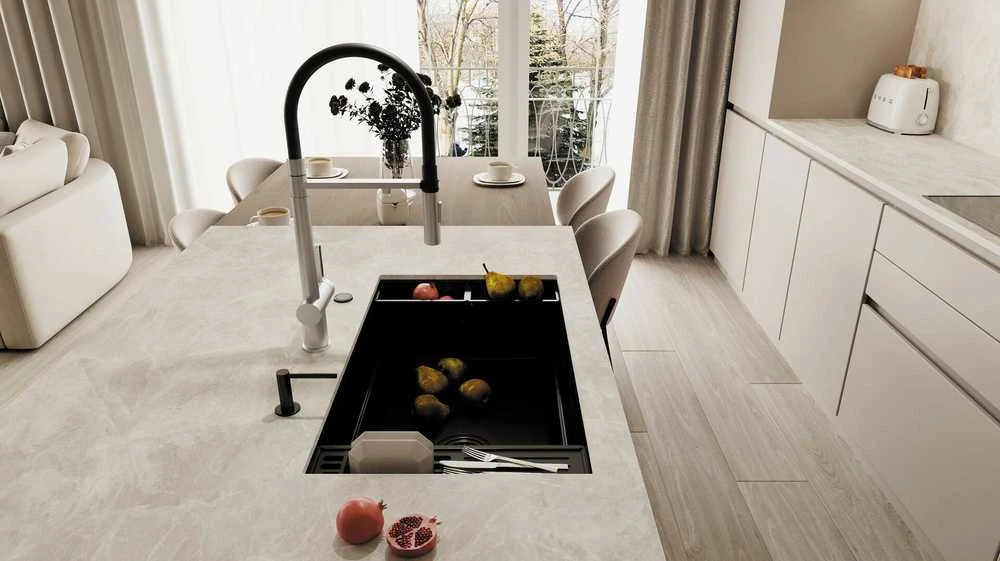 Virtuvinis maišytuvas Deante Magnetic su pajungimu vandens filtrui, BRM_F75M, Brushed steel