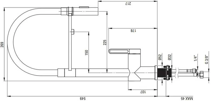 Virtuvinis maišytuvas Deante Magnetic su pajungimu vandens filtrui, BRM_C75M, Brushed bronze