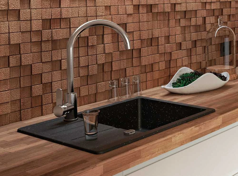 Virtuvinis maišytuvas Laveo Bona U BAB_268D, Brushed steel