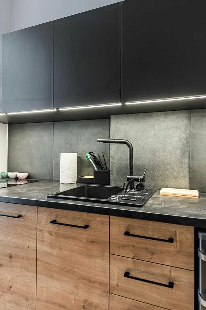 Virtuvinis maišytuvas Laveo Luna, Juodas granite