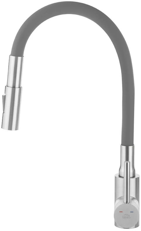 Virtuvinis maišytuvas Laveo Nila-2, BVN_962D, Brushed steel/Pilkas