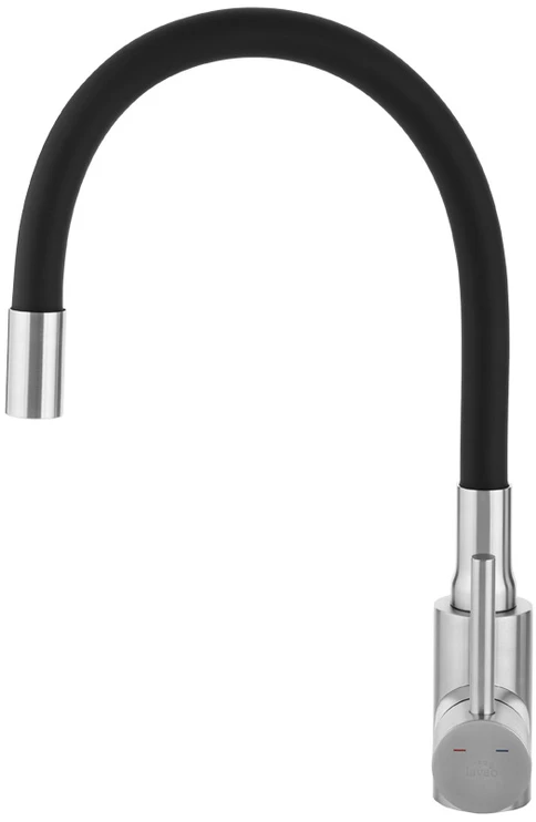 Virtuvinis maišytuvas Laveo Nila, BVN_761D, Brushed steel/Juodas