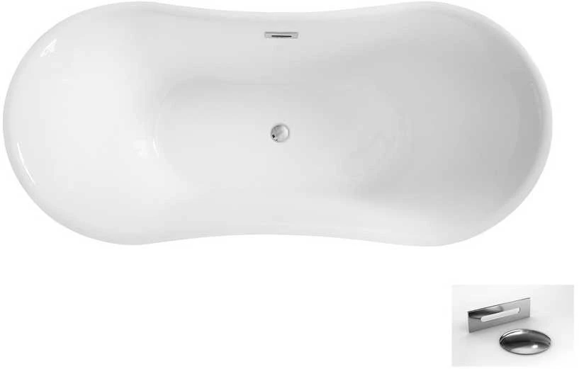 Vonia Besco Amber, 170 x 80 cm, su chrome sifonu