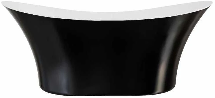 Vonia Besco Amber Juodas&Baltas, 170 x 80 cm, su chrome sifonu