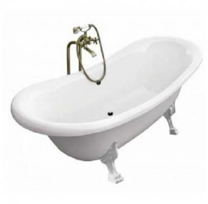 Vonia Besco Amelia 190, Baltas+Baltas, su sifonu su persipylimu Klik-klak Chrome