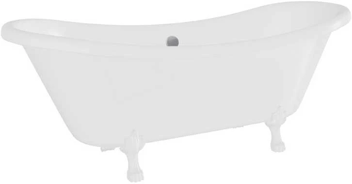 Vonia Besco Amelia 190, Baltas+Baltas, su sifonu su persipylimu Klik-klak Chrome