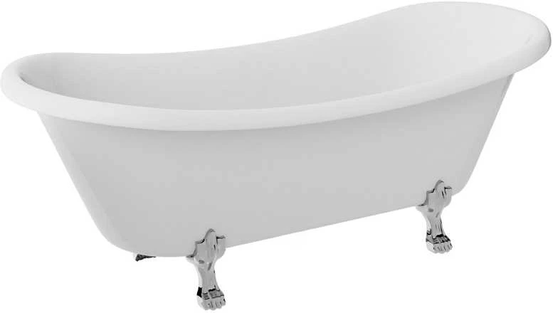 Vonia Besco Amelia 190, Baltas+Chrome, su sifonu Klik-klak Chrome