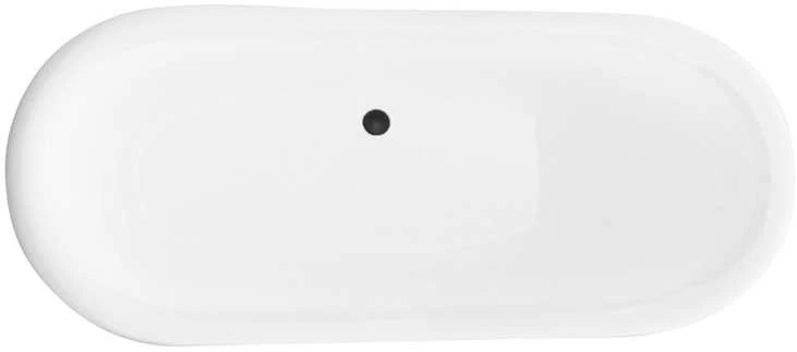Vonia Besco Amelia B&W 190, Juodas/Baltas+Chrome, su sifonu Klik-klak Juodas