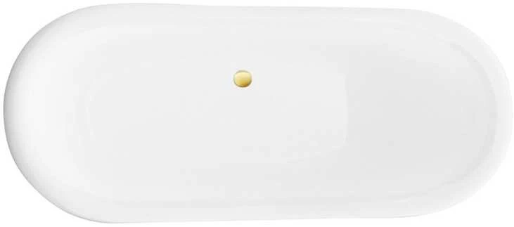 Vonia Besco Amelia B&W 190, Juodas/Baltas+Gold, su sifonu Klik-klak Gold