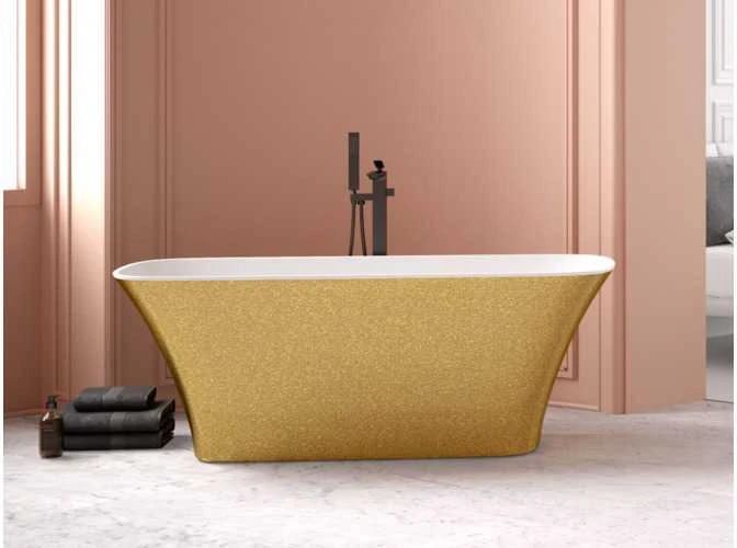 Vonia Besco Assos Glam Gold, 160 x 70 cm, su klik-klak chrome