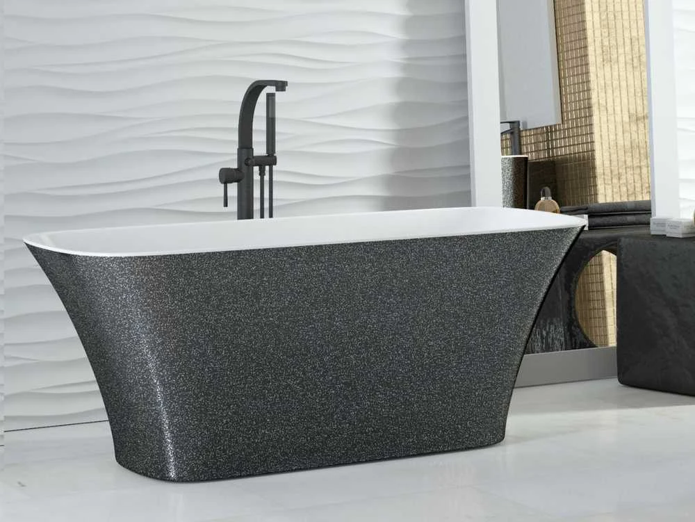 Vonia Besco Assos Glam Graphite, 160 x 70 cm, su klik-klak chrome