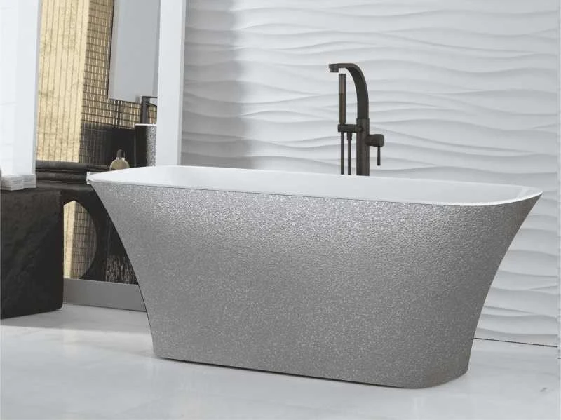 Vonia Besco Assos Glam Sidabrinis, 160 x 70 cm, su klik-klak chrome