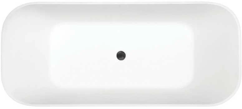 Vonia Besco Assos Juodas&Baltas Matt, 160 x 70 cm, su klik-klak gun metal valomu iš viršaus