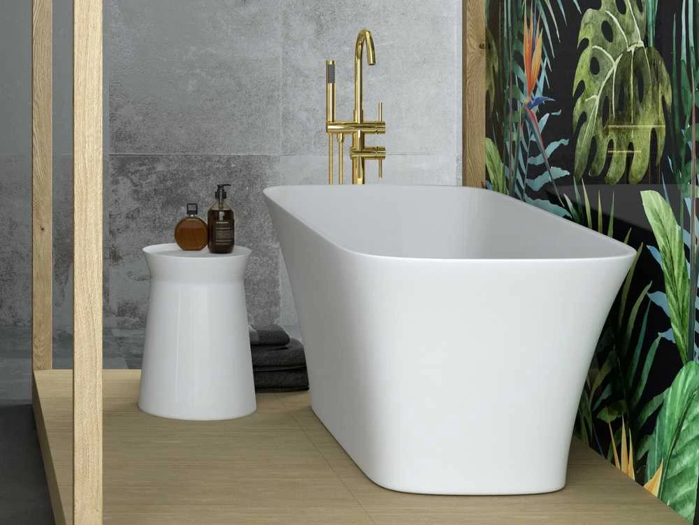 Vonia Besco Assos S-Line, 160 x 70 cm, su klik-klak chrome valomu iš viršaus