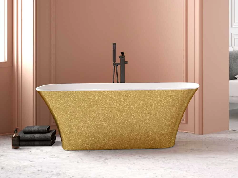 Vonia Besco Assos S-Line Glam Gold, 160 x 70 cm, su klik-klak chrome