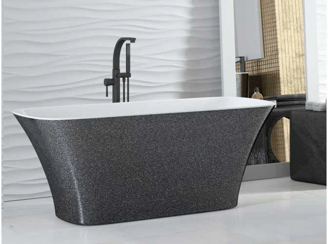 Vonia Besco Assos S-Line Glam Graphite, 160 x 70 cm, su klik-klak chrome