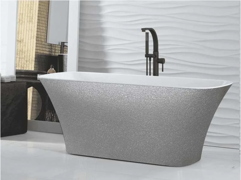 Vonia Besco Assos S-Line Glam Sidabrinis, 160 x 70 cm, su klik-klak chrome