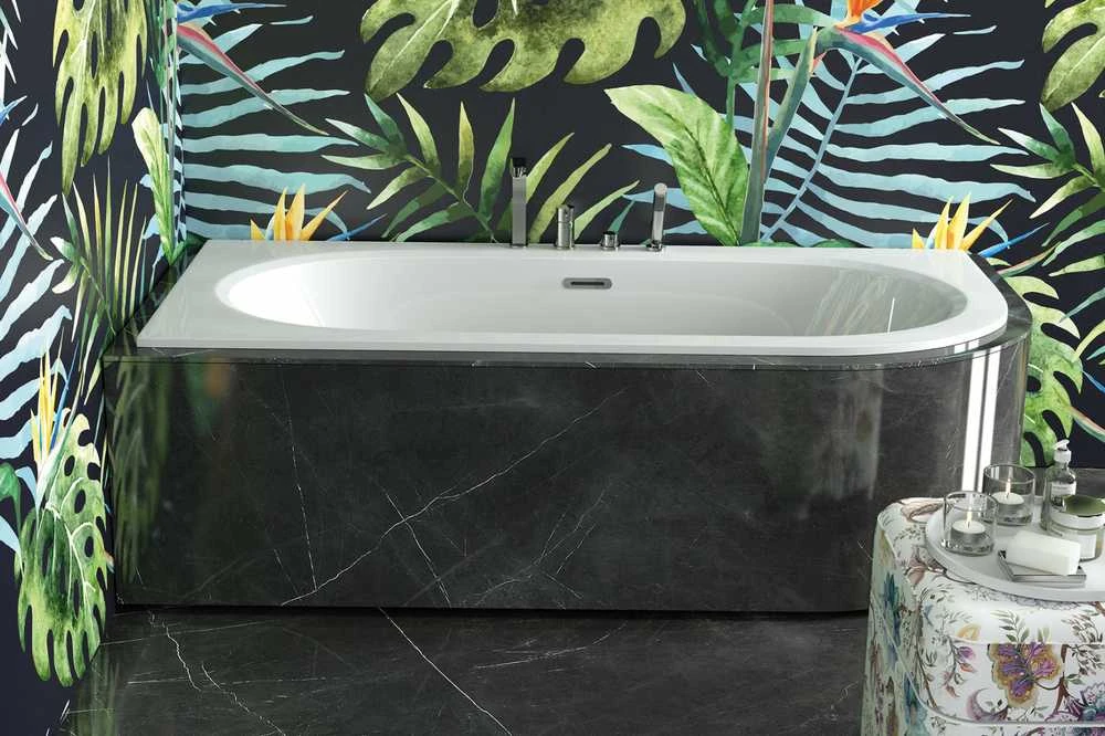 Vonia Besco Avita Slim+, 150 x 75 cm, kairinė, su aukso spalvos sifonu