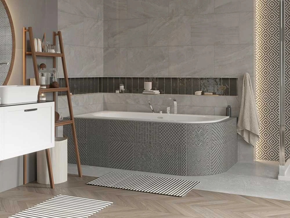 Vonia Besco Avita Slim+, 170 x 75 cm, kairinė, su aukso spalvos sifonu
