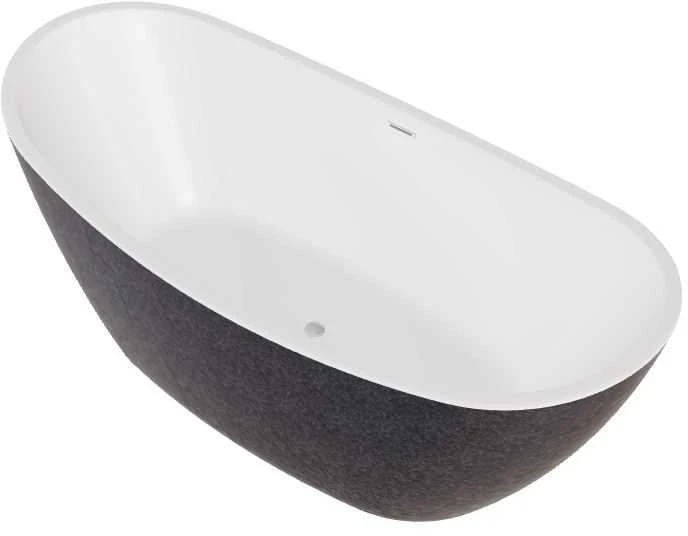 Vonia Besco Ayla Glam Graphite, 170 x 80 cm, su chrome sifonu