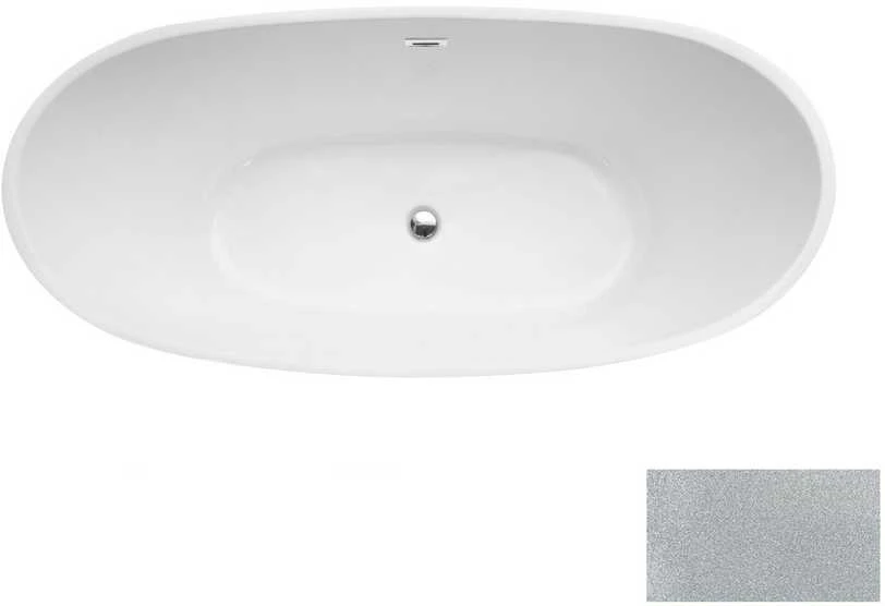 Vonia Besco Ayla Glam Sidabrinis, 170 x 80 cm, su chrome sifonu