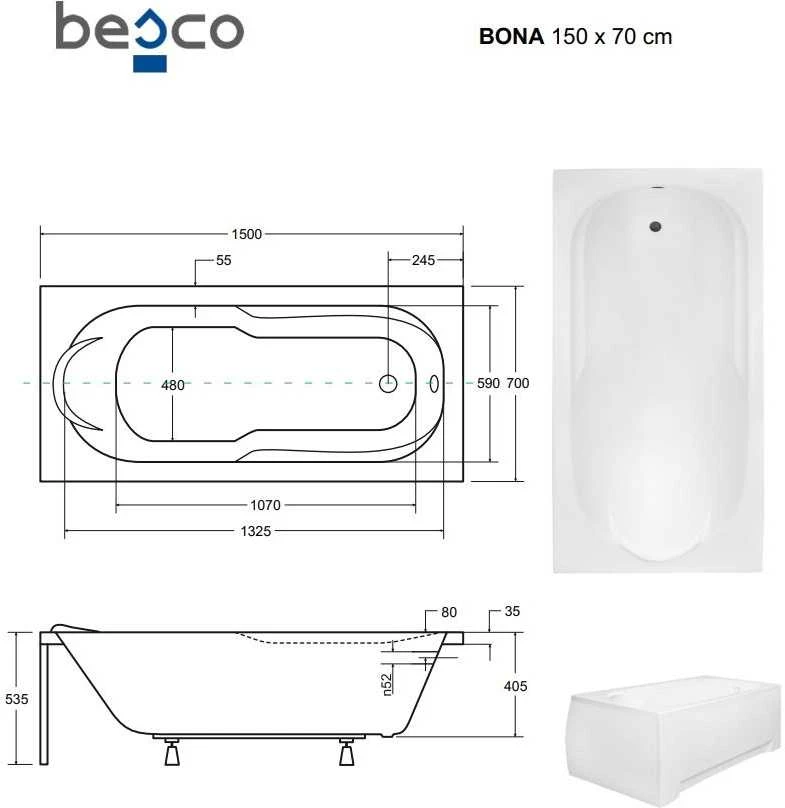 Vonia Besco Bona, 150 x 70 cm