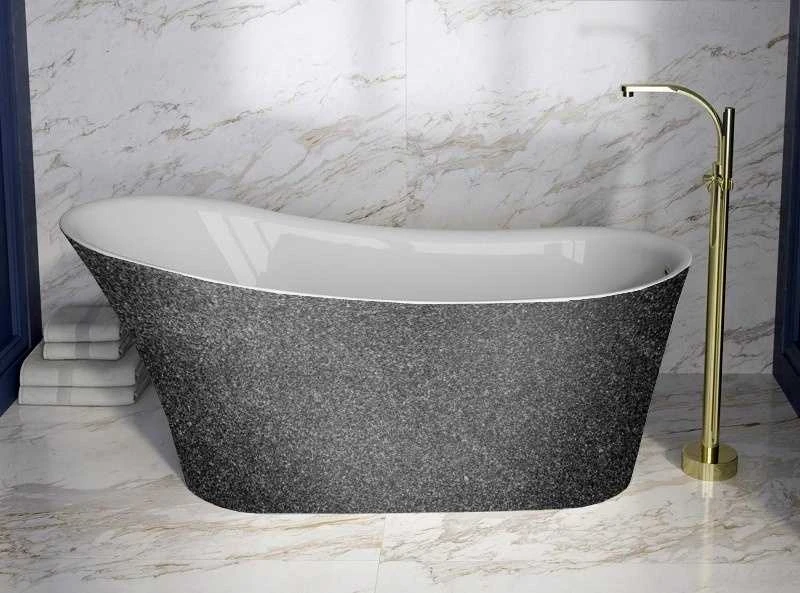 Vonia Besco Calima Glam Graphite, 170 x 74 cm, su juodais dangteliais