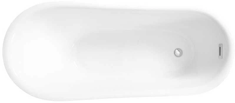 Vonia Besco Calima Glam Graphite, 170 x 74 cm, su chrome sifonu su persipylimu