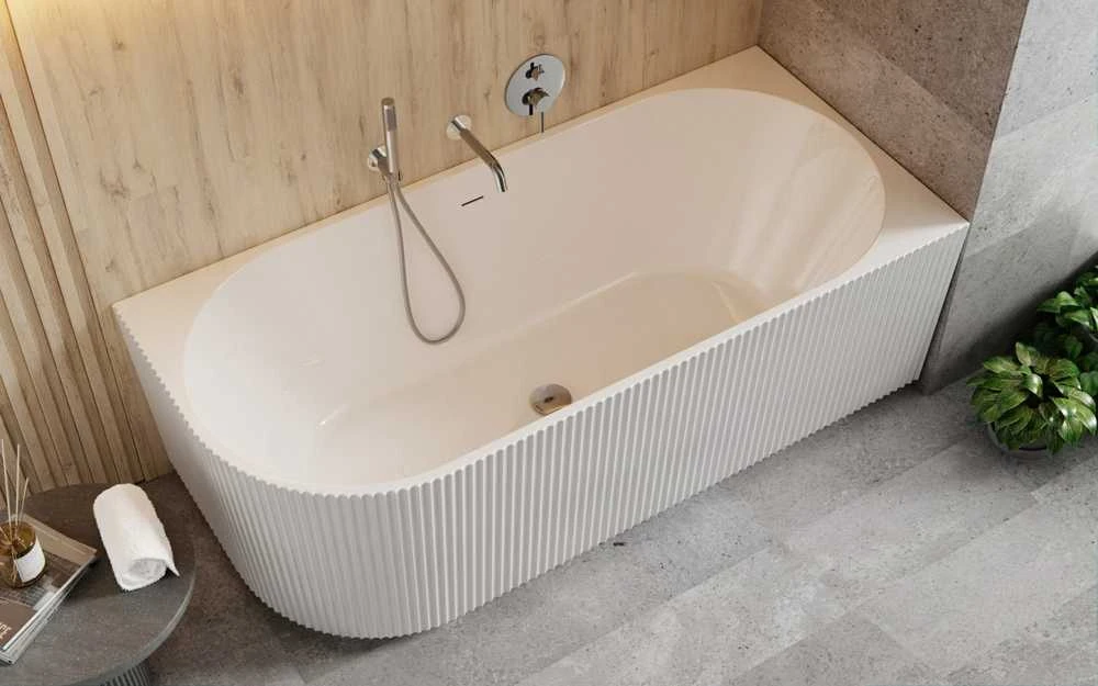 Vonia Besco Denaya, 150 x 75 cm, dešininė, su chrome sifonu