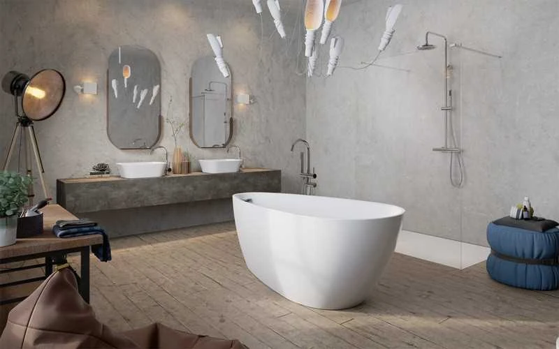 Vonia Besco Goya A-Line, 170 x 80 cm (sifonas su persipylimu chrome)